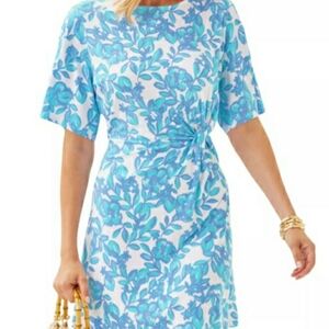 Lilly Pulitzer Blue and White Floral Dress